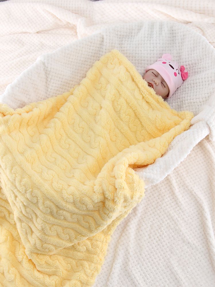 Solid Color Taffeta Baby Blanket Super Soft Newborn Swaddle Blanket Warm Children's Blanket Lightweight And Comfortable_voghion.com
