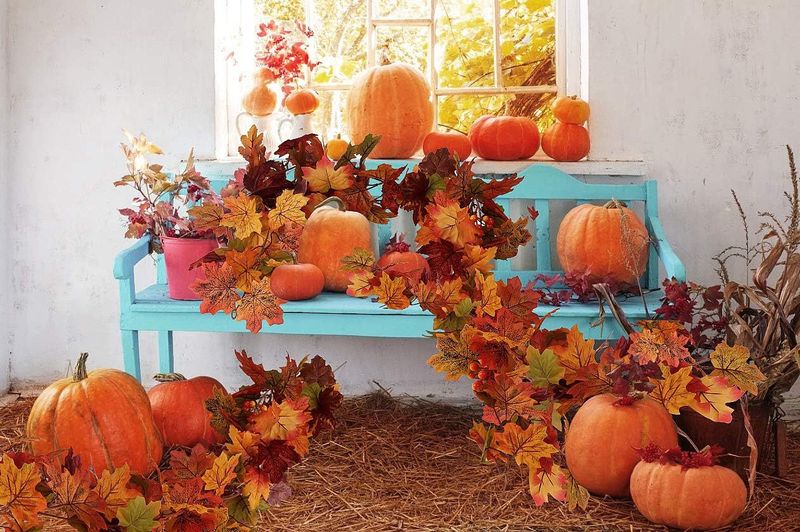 Decorazione autunnale in rattan, foglia d'acero, 5,7 piedi, simulazione di vite appesa, foglia d'acero in rattan_voghion.com