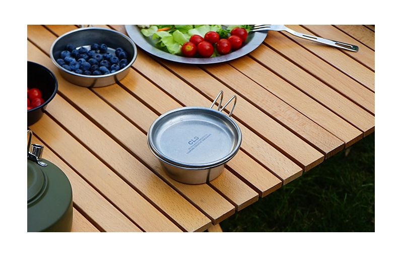 Camping-Geschirrset aus Edelstahl 304 – Mini-Teller für Picknicks im Freien und unterwegs (Mehrzweck für Soßen, Snacks und Kindergerichte)_voghion.com