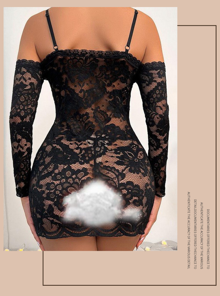 Sexy Unterwäsche, beliebte Uniformen, Versuchung, schlank, sexy Tasche, Strapskleid, Spitze, durchsichtig_voghion.com