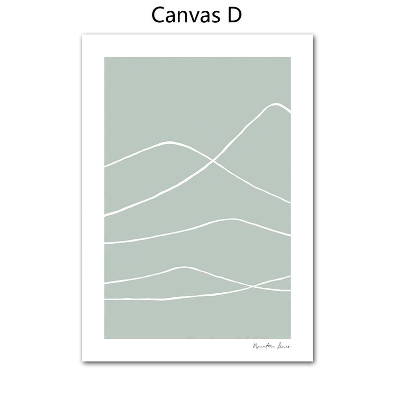 Minimalist Fresh Eucalyptus Leaf Plant Abstract Geometric Living Room Bedroom Background Wall Hanging Canvas Decorative_voghion.com