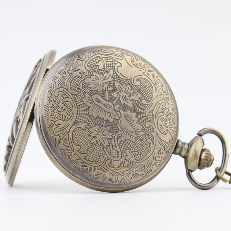 Qianbihe vintage unisex doba zobrata arābu skaitļu kvarca kabatas pulksteņa kulonu kaklarota_voghion.com