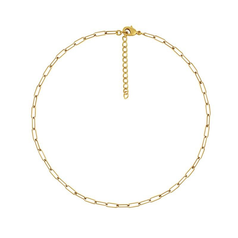 French Style Simple Light Layered Thin Cross Titanium Steel Necklace Unisex Versatile Minimalist Niche Design_voghion.com