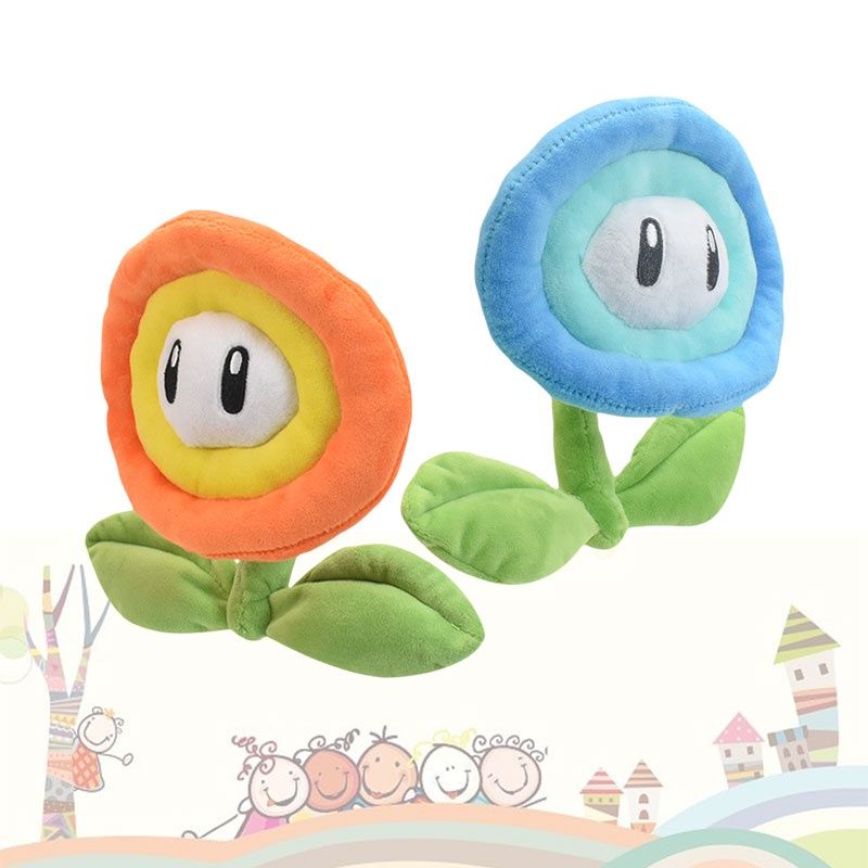 Plush Orange New Mario Flame Blue Ice Sunflower Soft 18cm Toy_voghion.com