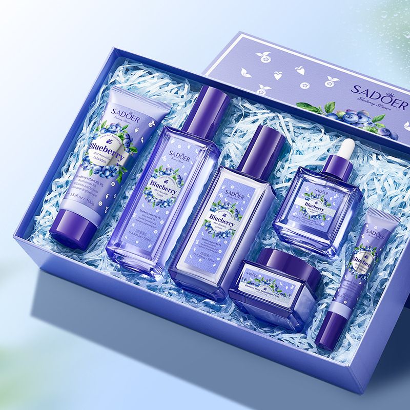Full English SADOER Blueberry Hyaluronic Acid Moisturizing Six-Piece Hydrating Skincare Set_voghion.com
