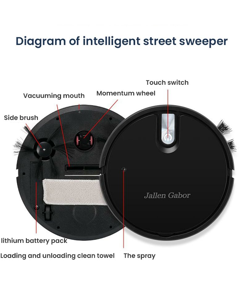 5-in-1 Kabelloser Intelligenter Roboter-Staubsauger, Multifunktional,superleise, Staubsaugen,Wischen, Befeuchten Für Den Heimgebrauch, Haushaltsgeräte_voghion.com