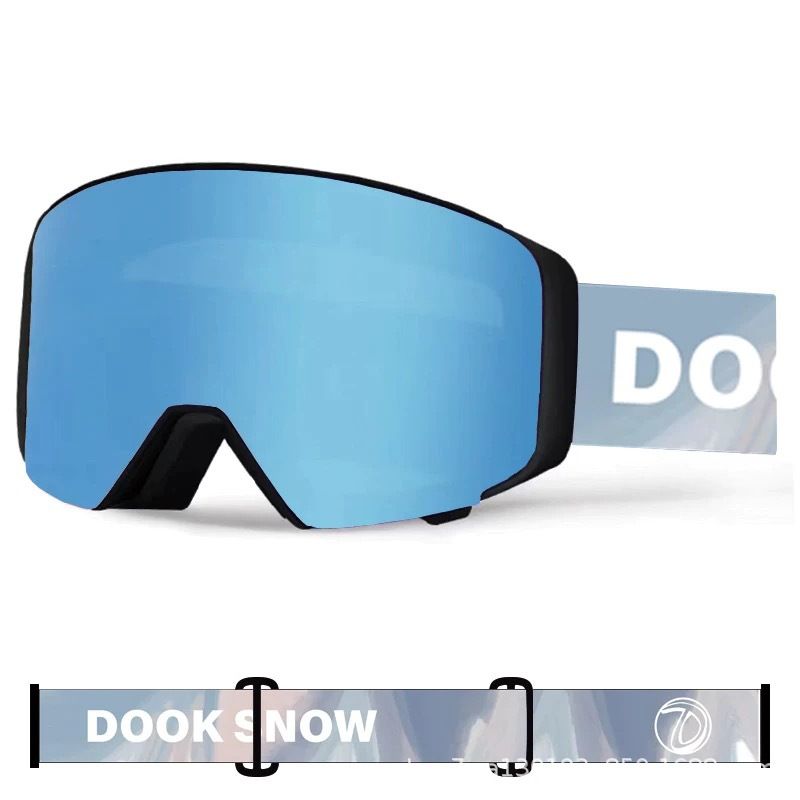 Magnetic Flip Cover For Men And Women, Double Layer Anti-Fog, Breathable, HD, Snap-On Prescription Ski Goggles_voghion.com
