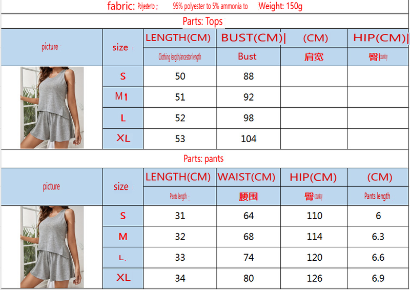 Summer sexy women's pajamas with back slit shorts two-piece casual home wear Pajamas_voghion.com