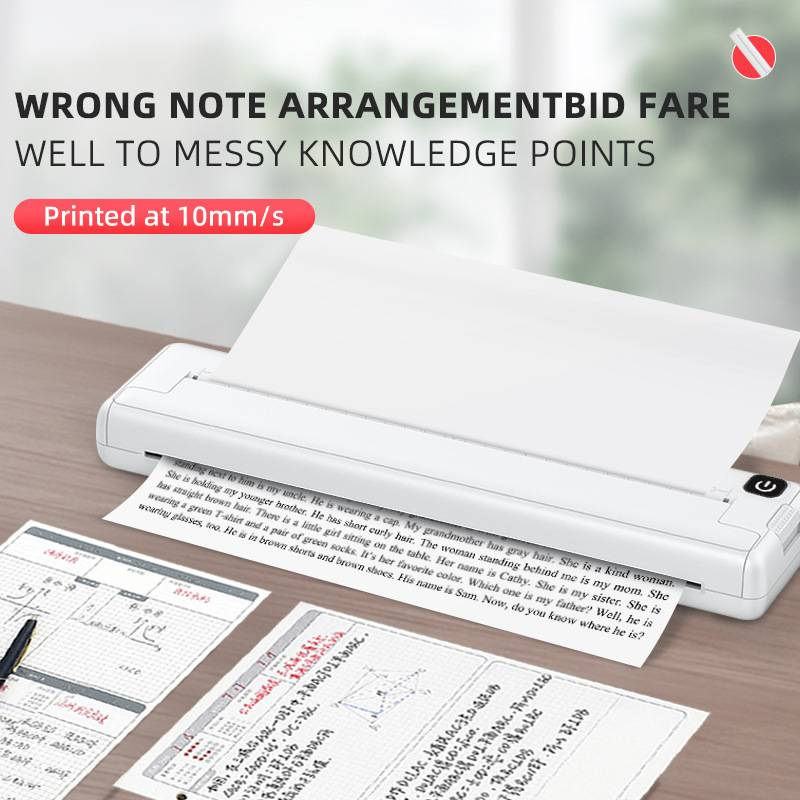 A4 inkless printer portable home small intelligent inkless mini thermal error test paper printing_voghion.com