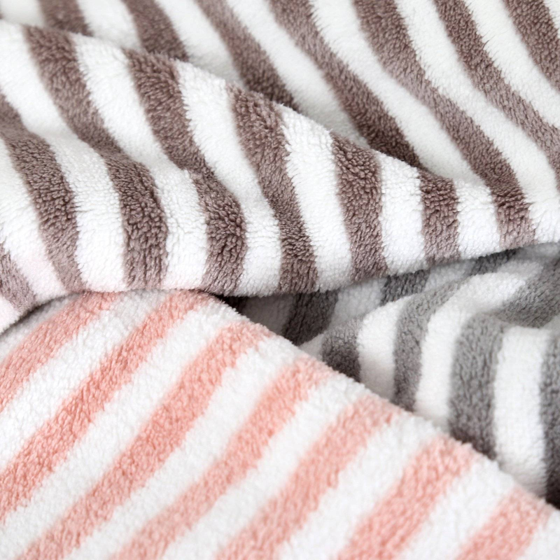 Micro Fiber Pinstripe Towel Thickened Absorbent Large Bath Towel Quick Drying Face Wash Towel Bath Towel Set_voghion.com
