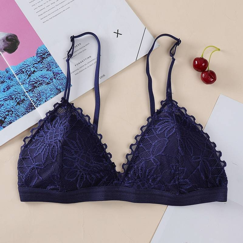 Női Intimates szexi csipke acélgyűrű nélküli melltartó levehető háromszög alakú kosaras női alsónemű állítható lányka csőfelső_voghion.com