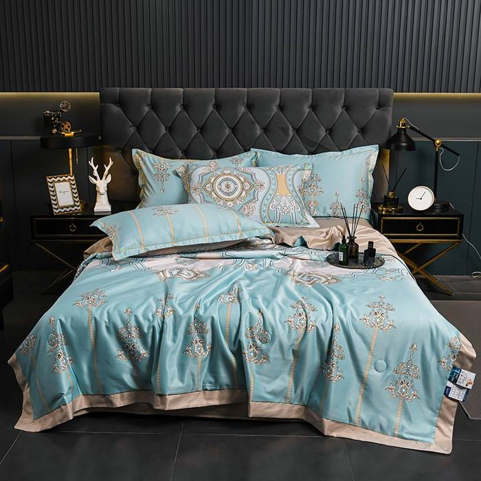 Set di piumoni estivi lavabili in Tencel - 4 pezzi, rinfrescanti e setosi, traspiranti e ipoallergenici_voghion.com