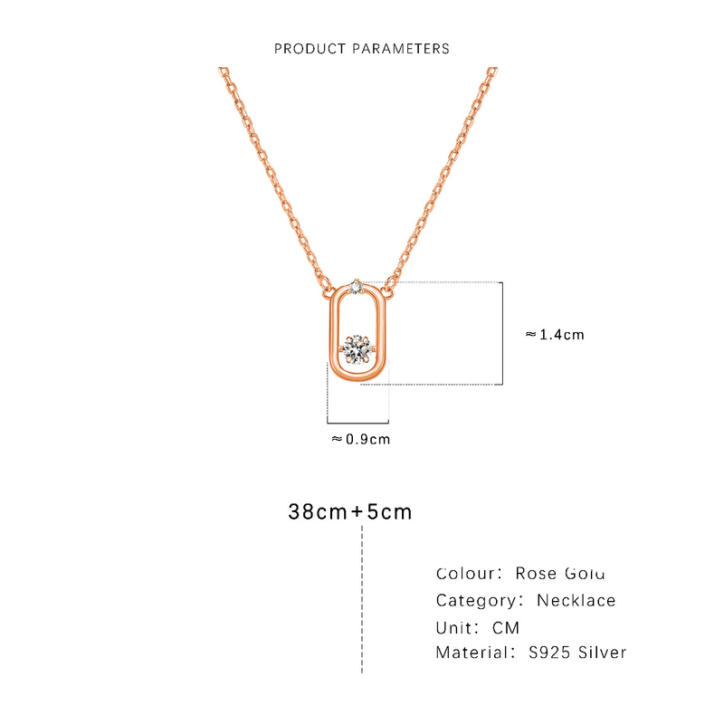 Women's Jewelry Pendant And Chain Are Silver Moissanite Smart Necklace With Diamond Pendant Temperament Versatile Exquisite Jewelry_voghion.com