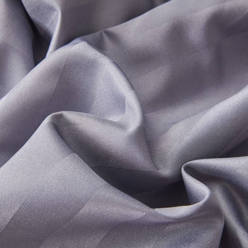 DT Series Satin Strip Glossy Cool Single Bed Fitted Sheet Bedspread 1PC_voghion.com