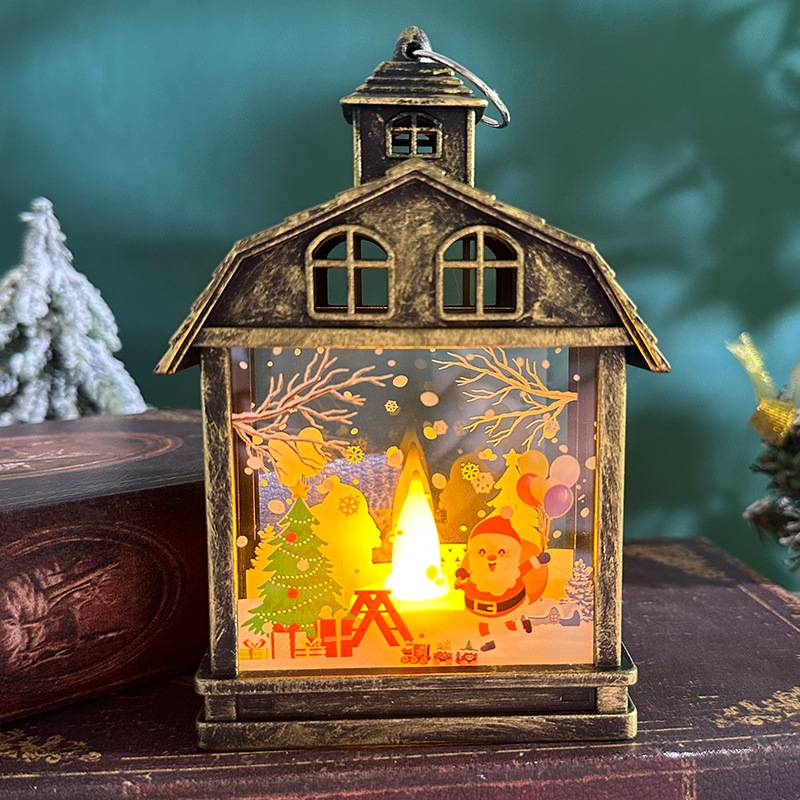 Decoraciones navideñas, luces nocturnas retro portátiles, adornos LED, decoraciones colgantes, accesorios creativos para escaparates._voghion.com