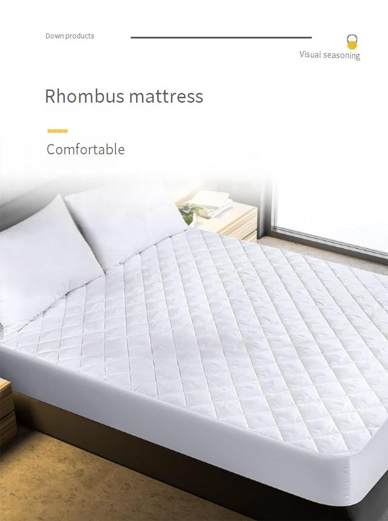 900 g/m², 5 cm hohe Luftschicht-Matratzenauflage – Kühlende Bettauflage mit Rautensteppung (Queensize, Weiß, Polyester)_voghion.com
