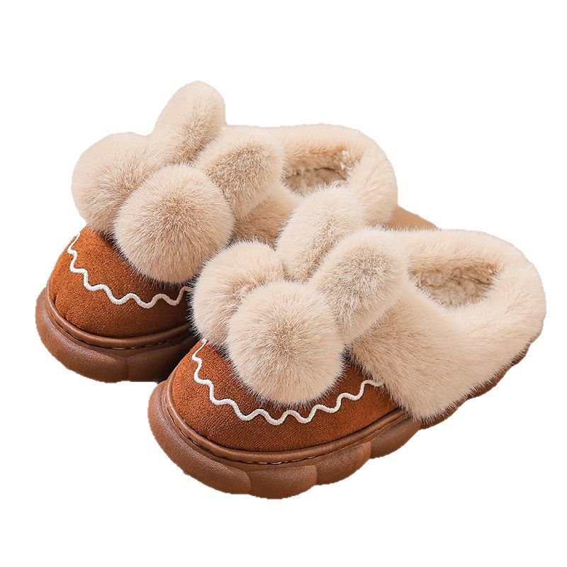 Baumwollpantoffeln für Mutter und Kinder, Damen-Winterpantoffeln – Gemütliche Hausschuhe mit rutschfester, dicker Sohle, Unisex-Komfort für Zuhause und Schwangerschaft_voghion.com