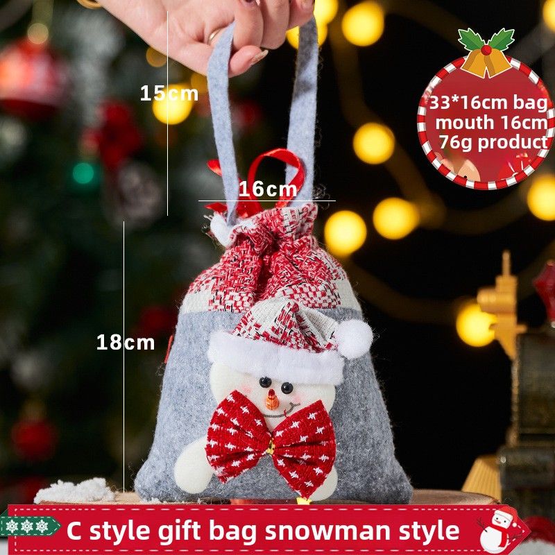 Christmas Applee Bag Barnpresentpåse Julaftonsgodispåse Julgodisinpackningspresentpåse_voghion.com
