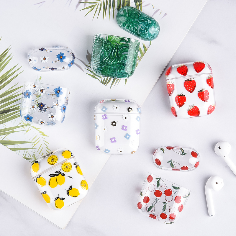 Fruit PC Hard Case For Airpods Pro 2 1 Earphone Cases For Airpods 3 Clear Transparent PC Earphone Cover for airpods 3 pro case_voghion.com
