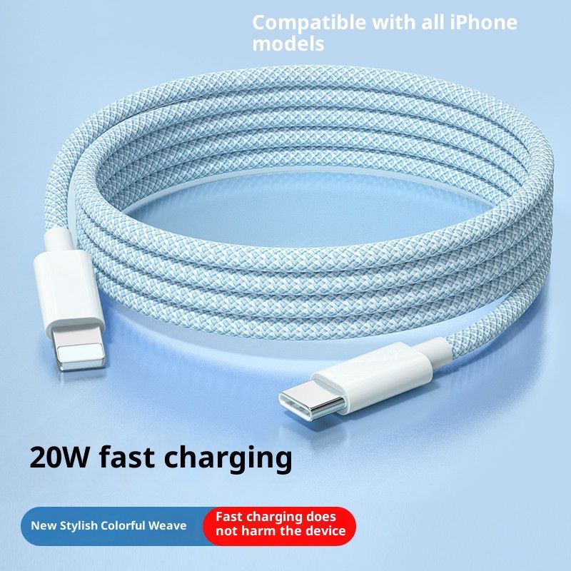 Cavo di ricarica per iPhone 12 Pro, compatibile con Digitex, 20 W, dati PD veloci, intrecciato, 13 flash charge, XS, XR_voghion.com