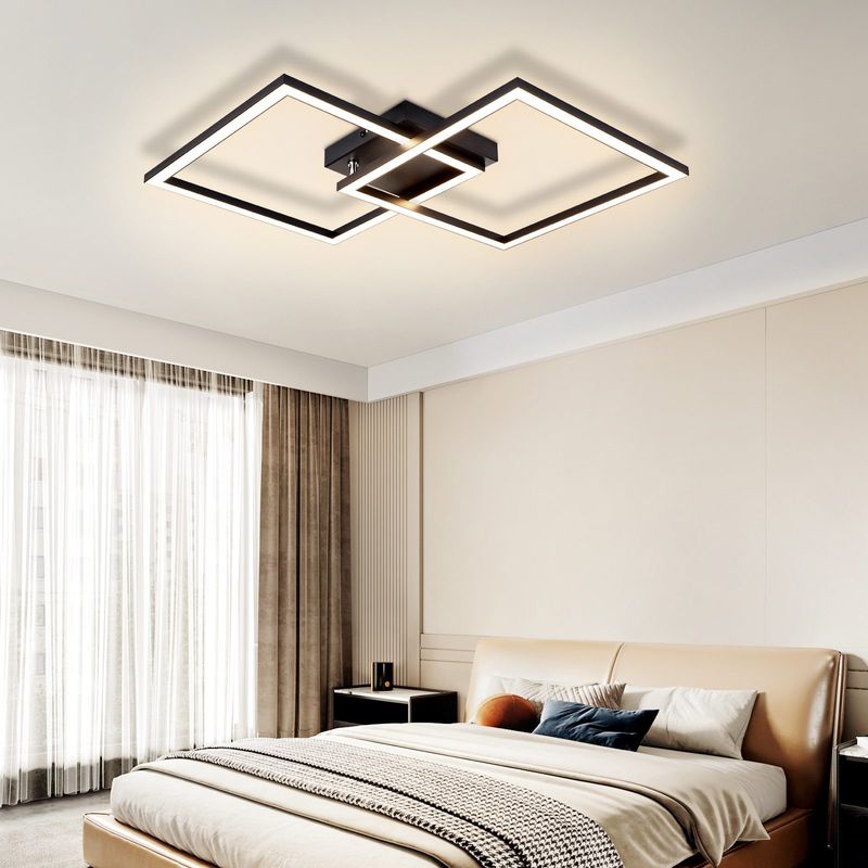 Glitzerlife Deckenlampe LED Deckenleuchte Küche - 24W Schlafzimmerlampe Modernes Design Wohnzimmerlampe Küchenlampe 3000K Warmweiß Flurlampe_voghion.com