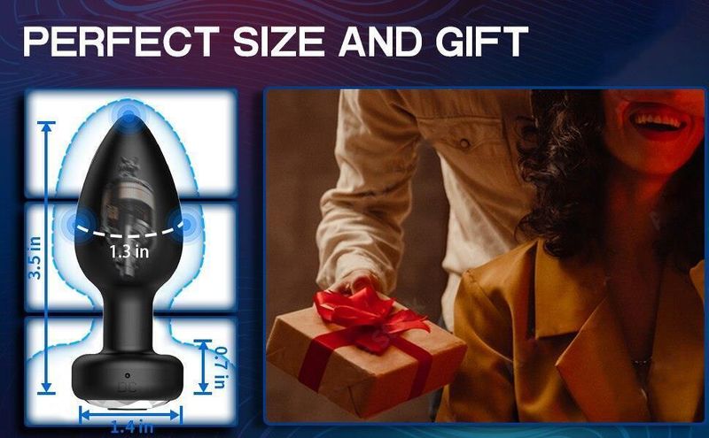 Vibratore anale con telecomando, plug anale per uomini, massaggiatore per prostata_voghion.com