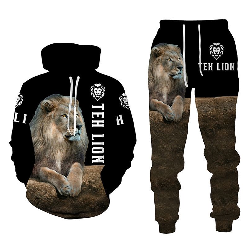 Tiger Pattern Sweater, Autumn And Winter Fashion Casual Unisex Suit_voghion.com