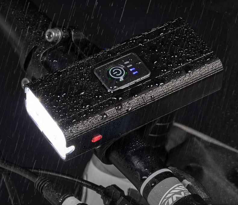 Fietskoplamp van aluminiumlegering T6 Power Display USB-oplaadbaar Mountainbike-nachtrijkoplamp_voghion.com