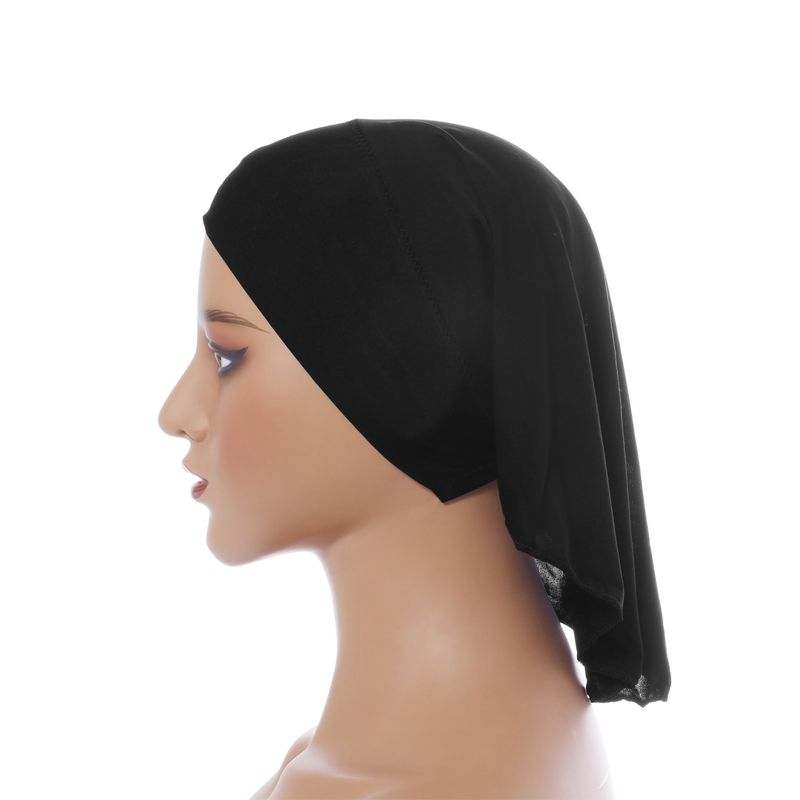 Meitong new multi color crystal long tail bottoming hat breathable smooth can be worn outside tube hat Baotou hat_voghion.com