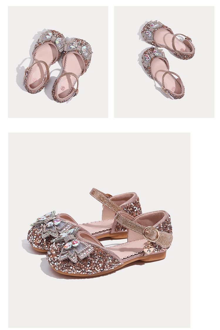 Kinder Schuhe Prinzessin Kristall Schuhe Kleines Mädchen Sommer Neue Weiche Unterseite Rutschfeste Modische Sandalen Student_voghion.com