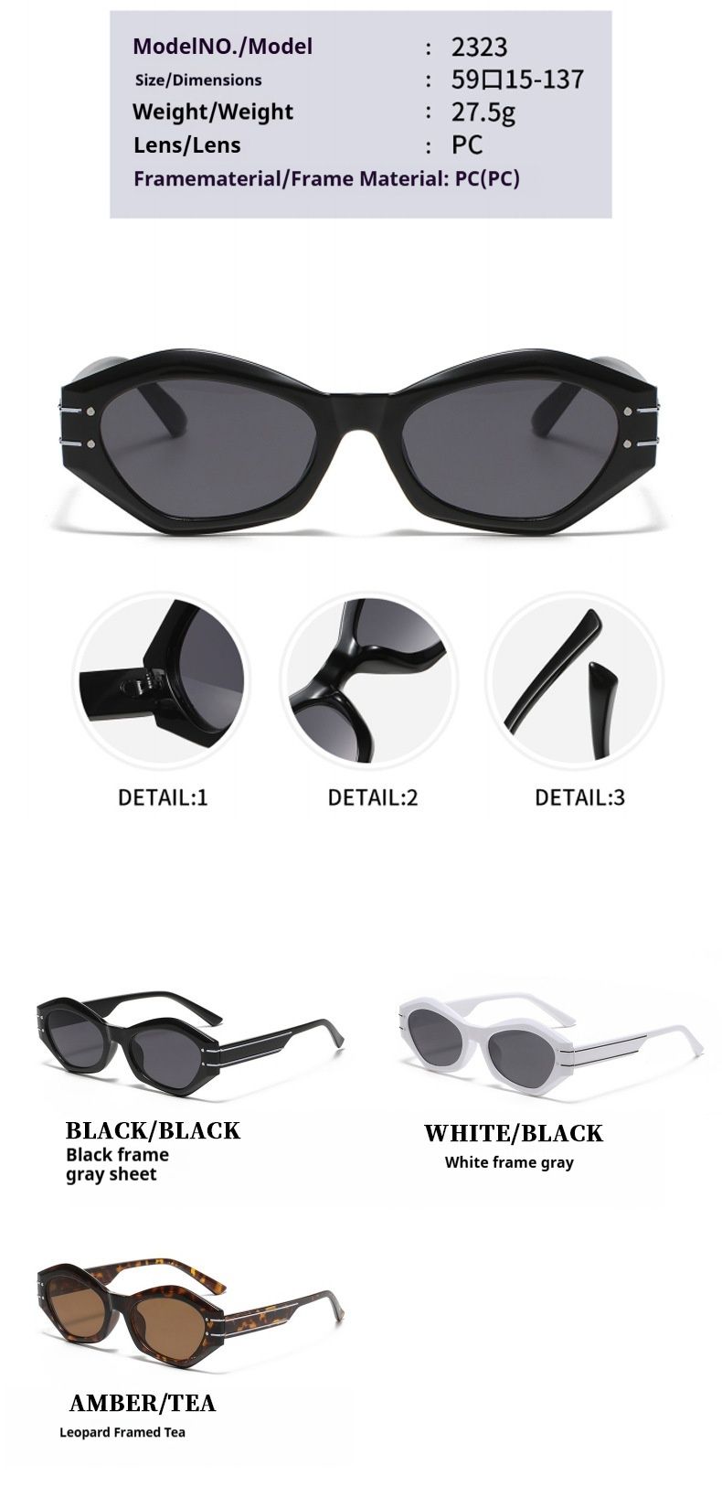 Occhiali da sole Cat Eye alla moda Y2K con montatura piccola 2024 nuovi occhiali da donna_voghion.com