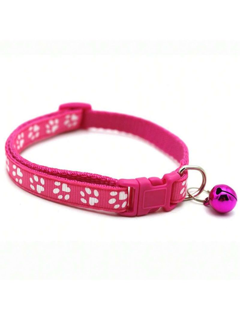 New Colorful Puppy Pet Leash Cat Paw Print Collar_voghion.com
