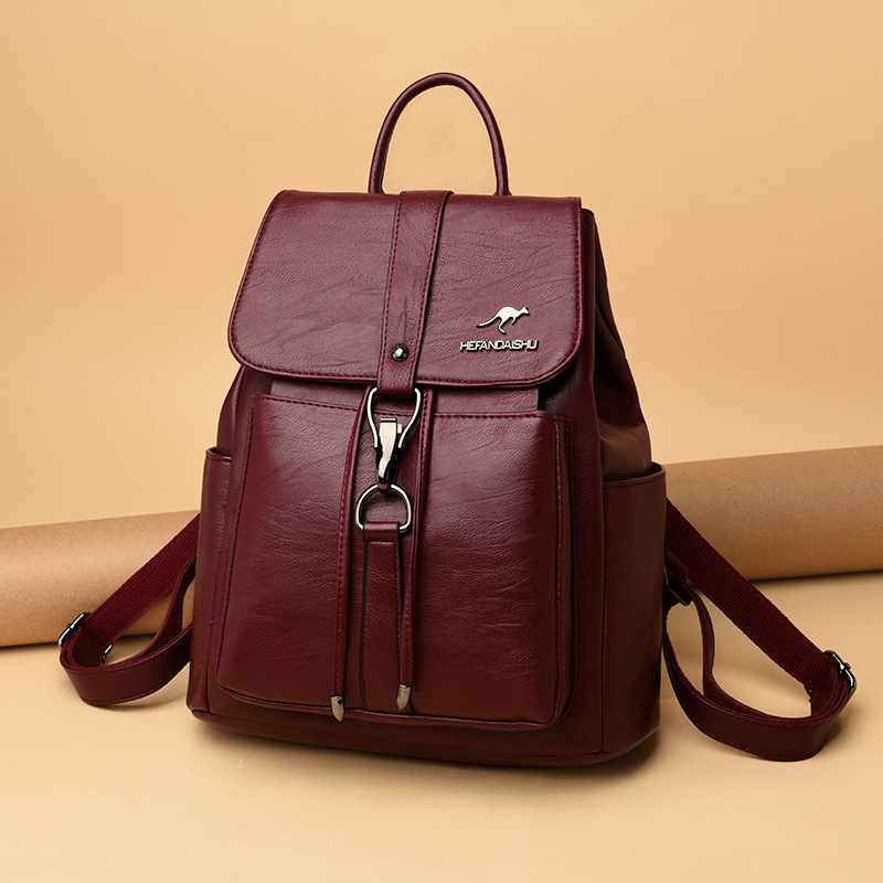 Backpack Women's 2022 New Simple Fashion Casual Versatile Large-capacity Travel Mommy Backpack_voghion.com