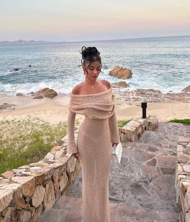 5 Farben europäischen und amerikanischen Stil Strand Urlaub sexy gestrickt ausgehöhlt A-Linie Hals langes Kleid Smock Sommer Mädchen_voghion.com