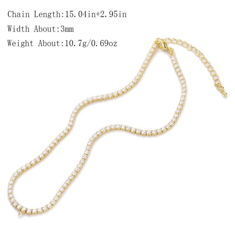 Color preserving 45cm necklace clavicle chain bare chain O shaped chain box chain diy hand adjustable extension chain jewelry_voghion.com