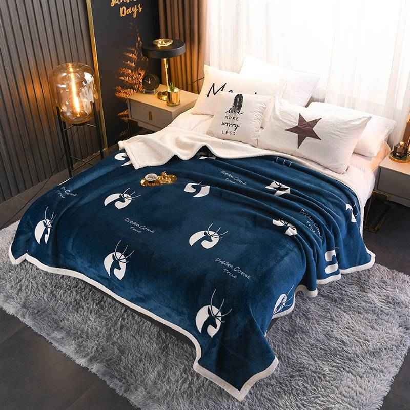 Plüsch-Fleecedecke für Kinder aus Lammfell – ultraweiche doppellagige Sherpa- und Korallenfleecedecke_voghion.com