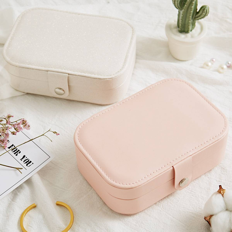 Schmuck Aufbewahrungsbox Halskette Ring Ohrring Organizer Schmuckschatulle Doppelschicht Reise Tragbares Mädchen_voghion.com