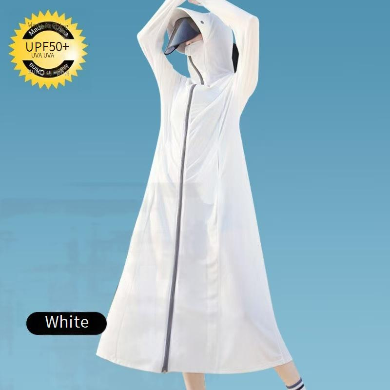 Maglia solare in seta ghiacciata UPF50+ - Maglia leggera e traspirante con protezione UV (copertina ampia a maniche corte)_voghion.com