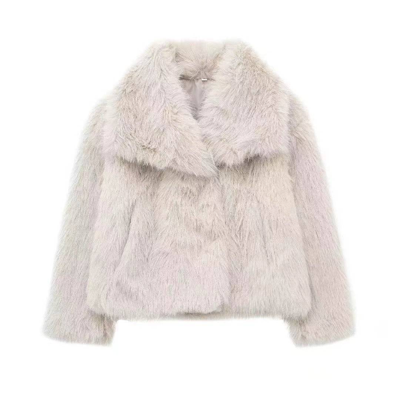 Women's Winter New Artificial Fur Effect Short Jacket_voghion.com