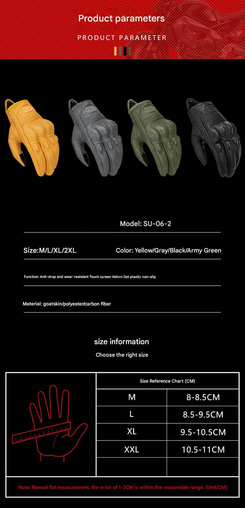 NOKO-Nowe rękawice motocyklowe, wykonane z prawdziwej skóry, oddychające, odporne na upadki i zużycie, przeznaczone do jazdy terenowej._voghion.com