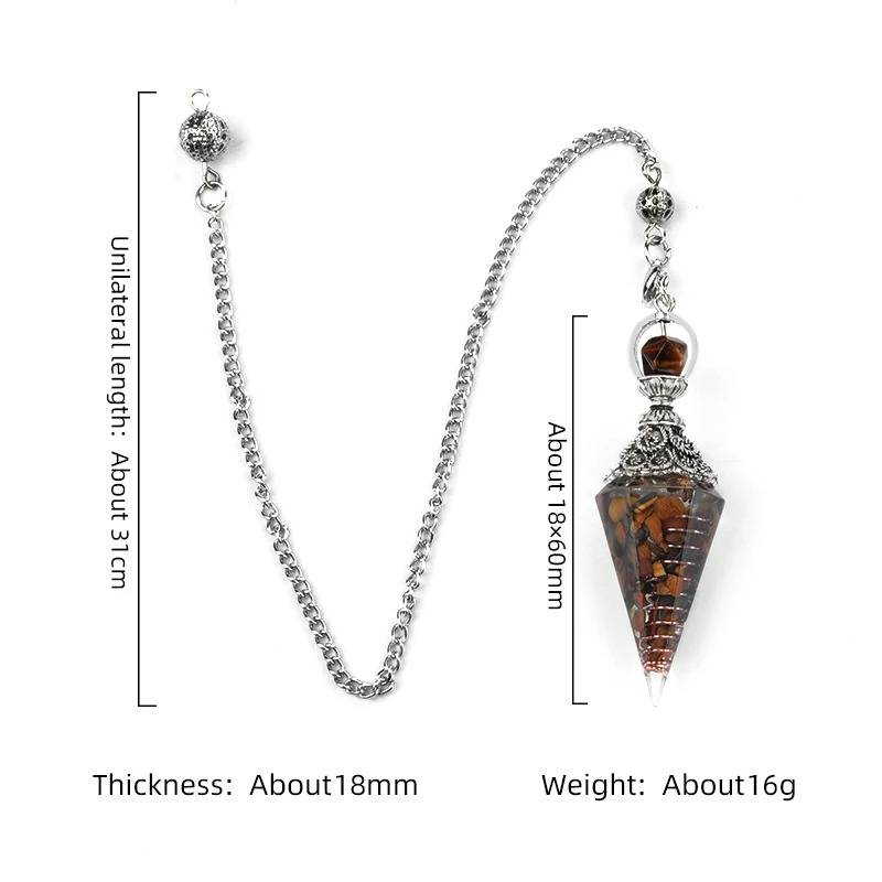 Natural Crystal Agate Ornament, Three-phase Hexagonal Cone Pendant Ornament, Quartz Talisman Ornament, Ornament, Collectible Toy_voghion.com