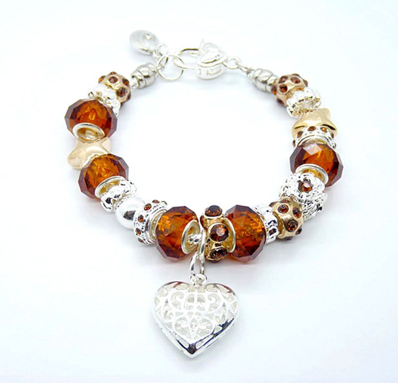 2025 New Bracelet 925 Sterling Silver Women Fashion Costume Fine Heart/Lovely Beads Charm Bracelets Jewelry For Women_voghion.com