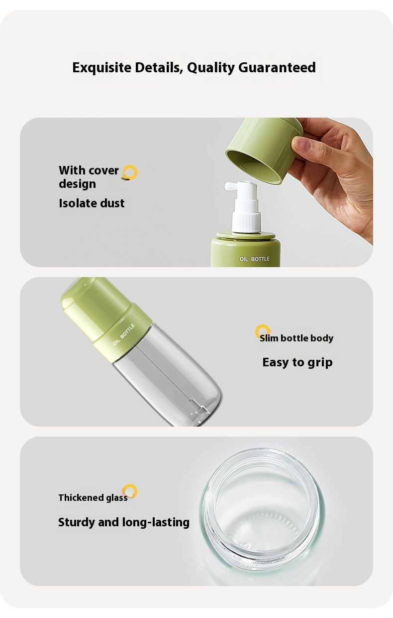 Glass Oil Spray Bottle For Cooking, 200ml Kitchen Oil Mister With Fine Mist Sprayer, Non-Stick Oil Dispenser For Baking, Grilling, Salad_voghion.com