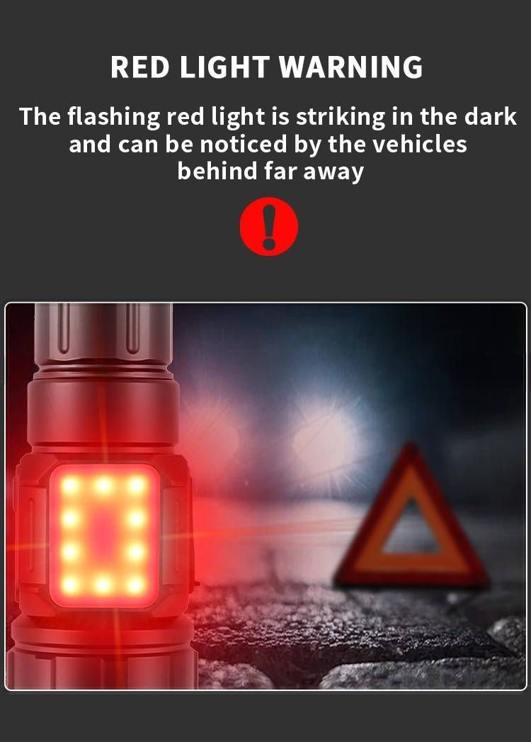 Ultra-Bright White Laser Flashlight With COB Digital Battery Display, 500m Long-Range Beam, Rechargeable LED Torch For Camping Outdoor Activities_voghion.com