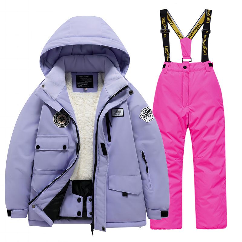 Kids' Waterproof Snowsuit Set With Fleece Lining - Warm Winter Ski Jacket & Pants For Boys & Girls (Multiple Colors & Sizes)_voghion.com