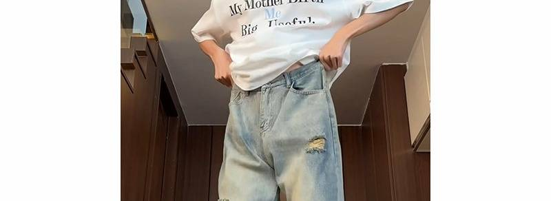 Jeans rétro déchirés à pattes d'éléphant pour hommes – Style années 70, taille haute, effet usé (S-3XL)_voghion.com