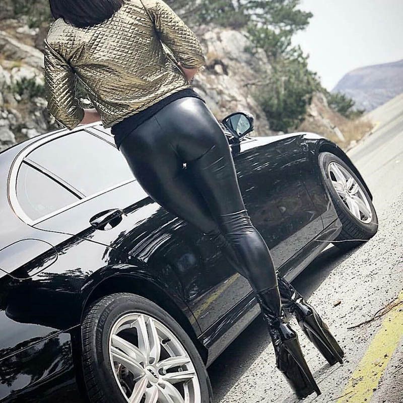 Women's Clothing Popular Multi Color Leather Pants For Women, High Waisted Leather Pants, Leggings, Four Way Elastic Butt Lifting Pencil Pants_voghion.com