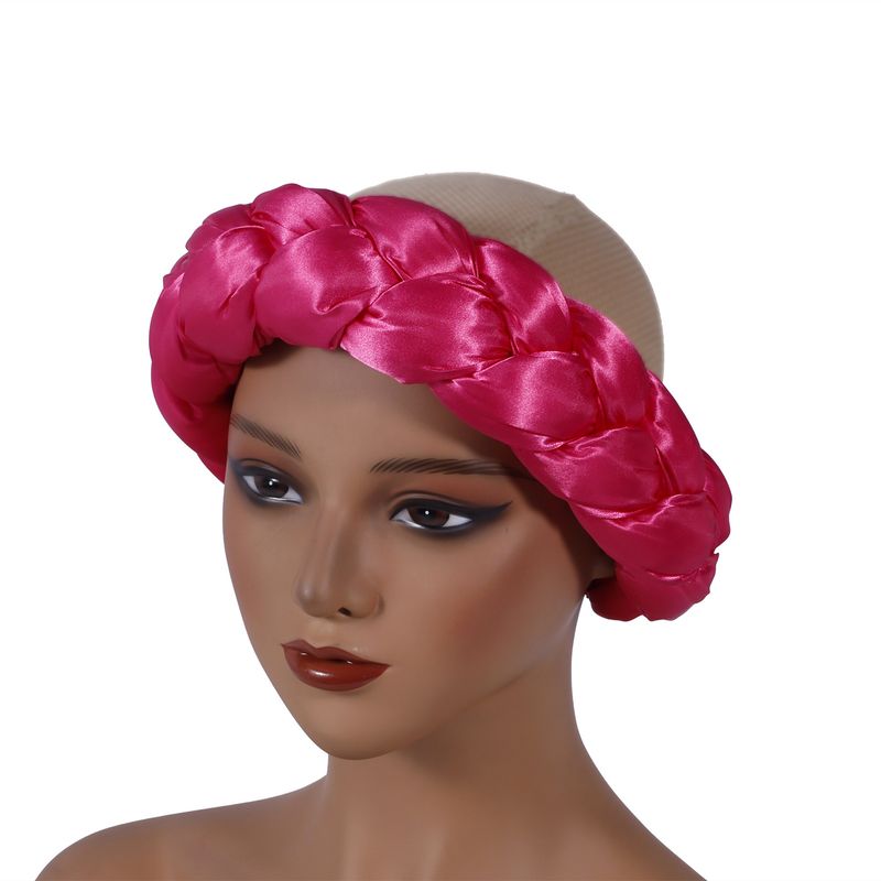 Neue afrikanische heißer Verkauf reine Farbe übertrieben dekorative Schwamm Blume Zopf Stirnband Stirnband_voghion.com