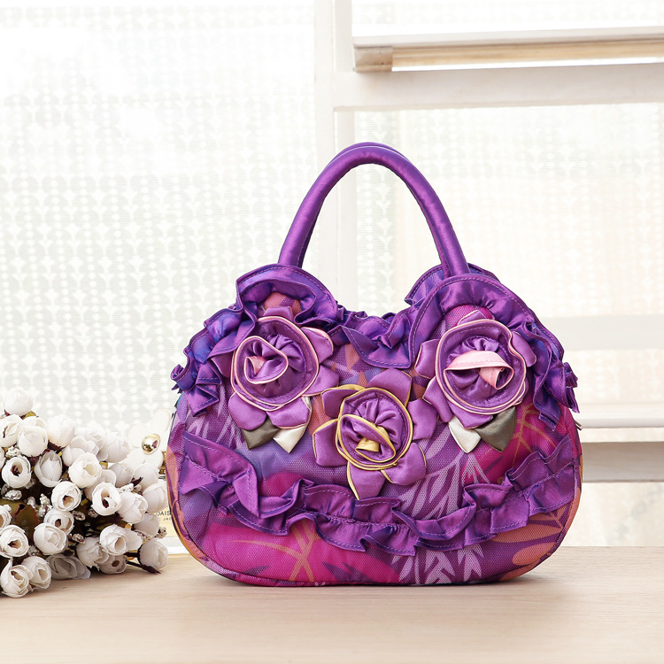 Mittelgroße neue Schlüsseltasche für Damen, koreanische Version der Damenhandtasche, einfarbige Damenhandtasche mit Reißverschluss aus Spitze._voghion.com