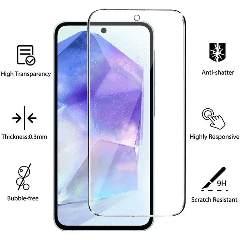 5Pcs Screen Protector For Samsung A55 A15 A54 A34 A13 A14 A53 A52 A12 A33 A52S A32 A35 A71 A72 A51 A22 S10E S20FE_voghion.com